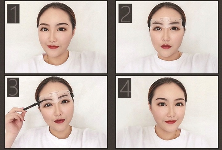 Szablony do stylizacji brwi linijka symetryczna U