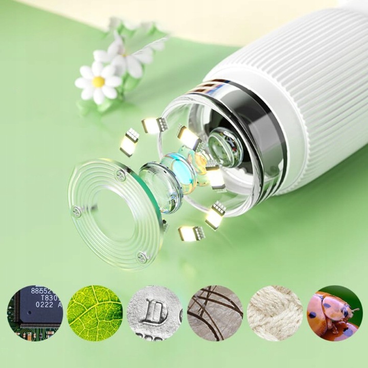 MIKROSKOP CYFROWY KIESZONKOWY OPTYCZNY EKRAN LCD LED ZESTAW Z KAMERA 1000X