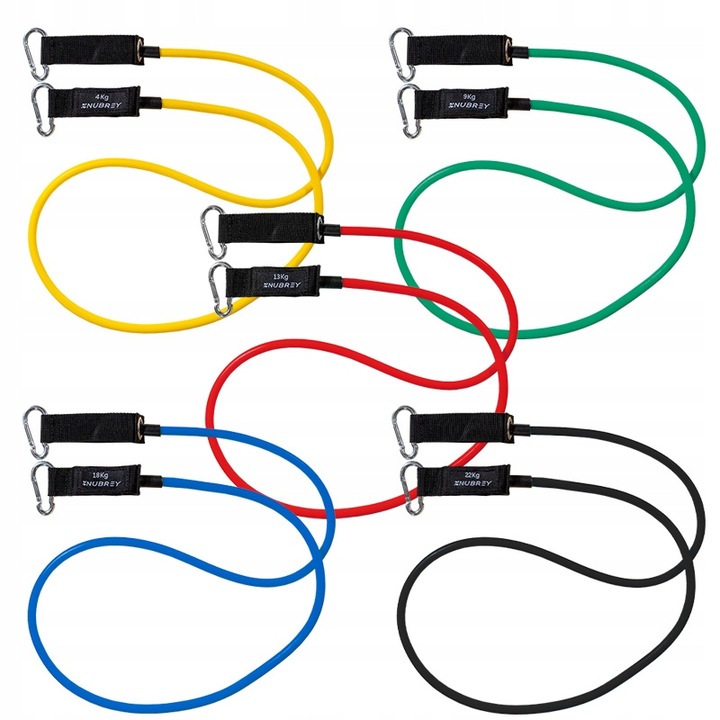 Zestaw Ekspanderów 5 Gum Oporowych do Ćwiczeń