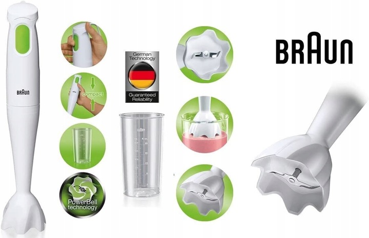 Blender kielichowy Braun Minipimer 1 MQ 100 450 W