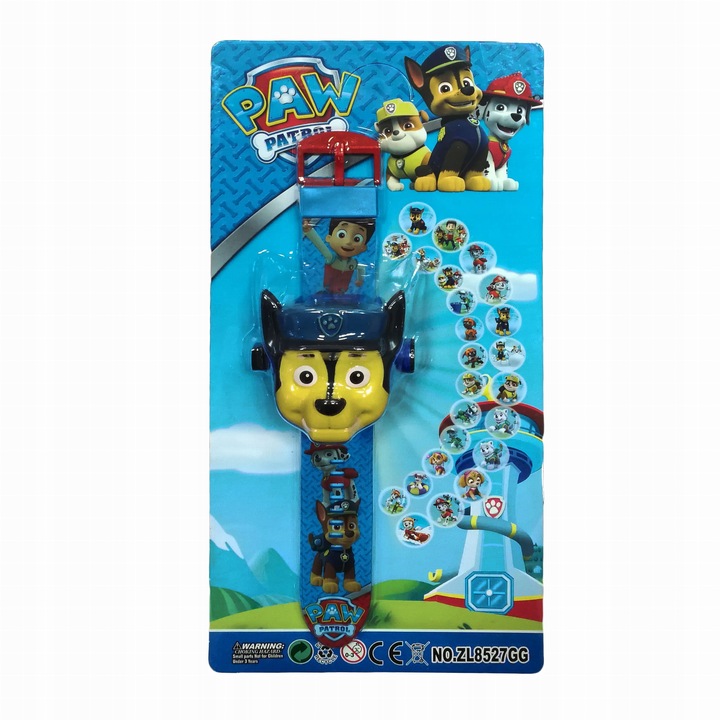 ZESTAW PSI PATROL WALKIE TALKIE + ZEGAREK Z PROJEKTOREM CHASE DLA DZIECI