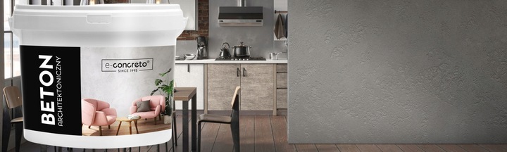 e-concreto Beton Architektoniczny Tynk ZESTAW na 30m2 (szary)