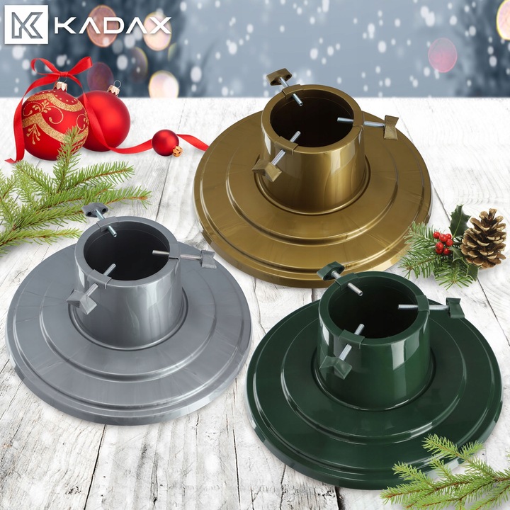 STOJAK POD CHOINKĘ CHOINKOWY PODSTAWKA DRZEWKO POJEMNIK NA WODĘ 1L SREBRNY