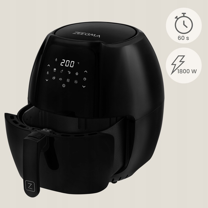 FRYTKOWNICA AIR FRYER BEZTŁUSZCZOWA FRYTOWNICA 1800W DUŻA dla 4 osób XL