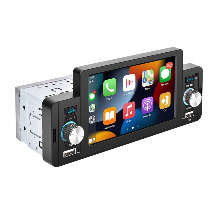 RADIO SAMOCHODOWE 1 DIN USB DOTYKOWE ANDROID AUTO CARPLAY MIRROR LINK