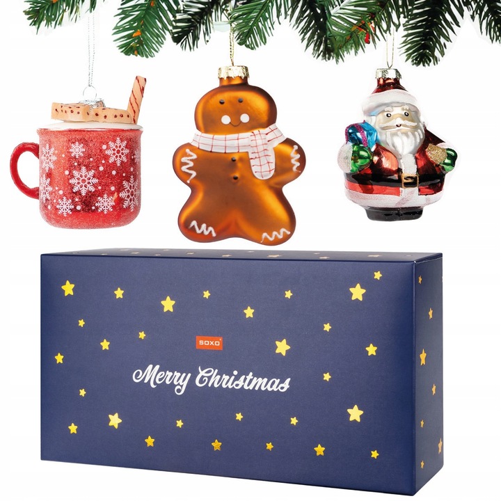 SOXO ozdoby świąteczne bombki choinkowe prezent na święta Bożego Narodzenia