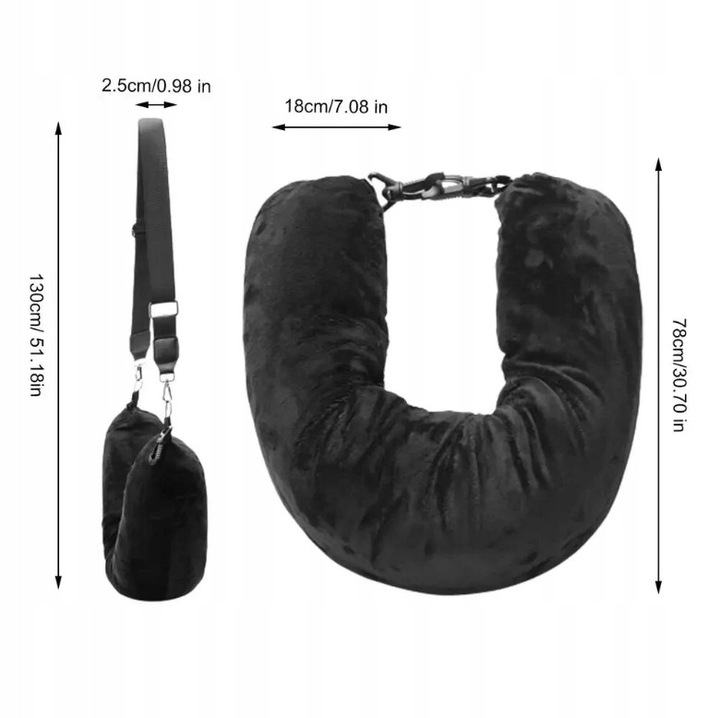 PODUSZKA PODRÓŻNA NA UBRANIA ROGAL DO SAMOLOTU + OPASKA + ZATYCZKI GRATIS