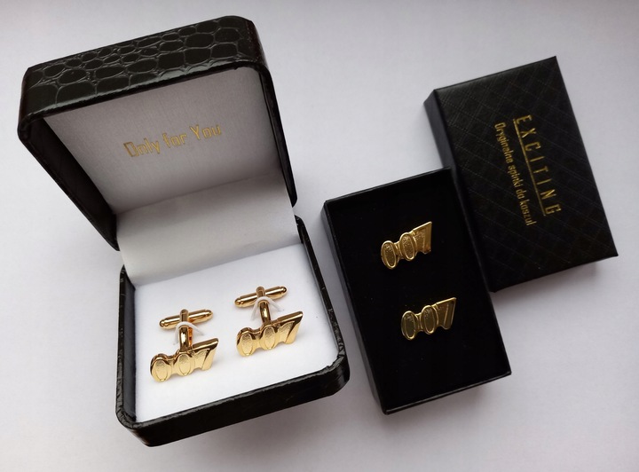 Spinki do mankietów Mały Tytanowy Pistolet