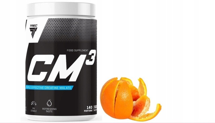 Kreatyna Trec CM3 powder 500g Pomarańcza