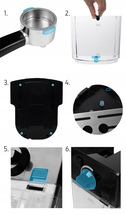 Ekspres do kawy Ciśnieniowy Automatyczny Yoer INOX 20bar + Spieniacz Mleka