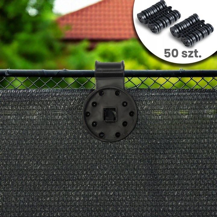 SIATKA CIENIUJĄCA 1,5x50m MASKUJĄCA MATA NA PŁOT OGRODZENIE OSŁONA 80% +UV