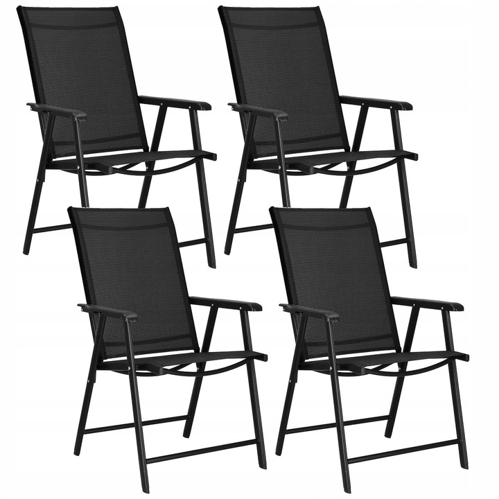 Składane KRZESŁO ogrodowe MOCNE METALOWE na TARAS balkon FOTEL OGRODOWY