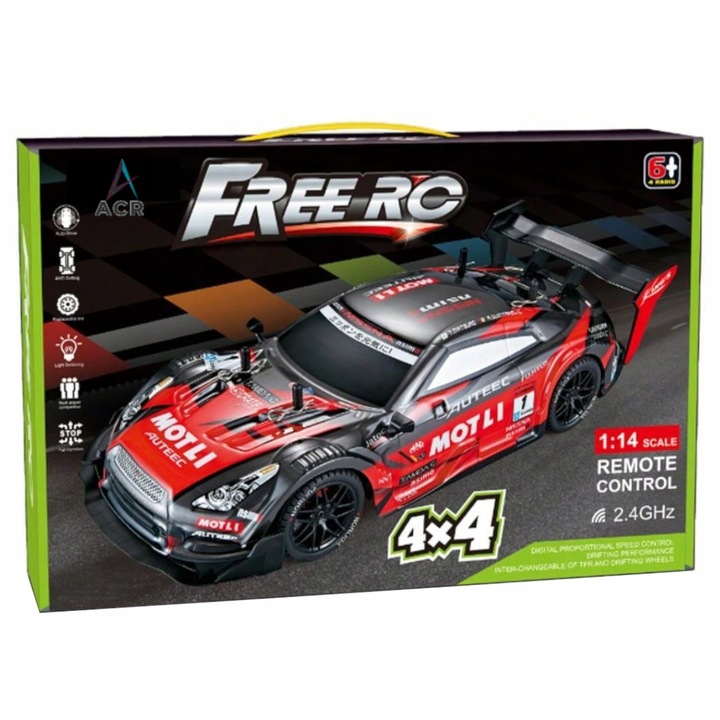 SAMOCHÓD RC DO DRIFTU AUTO WYŚCIGOWE ZDALNIE STEROWANE DRIFT 4x4 PILOT 2,4