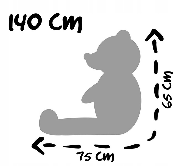 DUŻY MIŚ PLUSZOWY 140 cm TEDBI PLUSZOWY MASKOTKA
