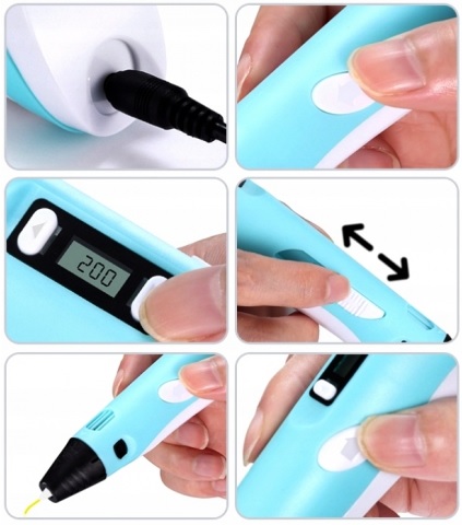 DŁUGOPIS MAGICZNY PEN DRUKARKA 3D ZESTAW 209 METRÓW WKŁADU KOLORY