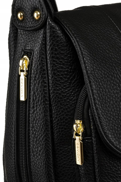 Torebka Rovicky ze skóry ekologicznej z klapką na klips magnetyczny damska