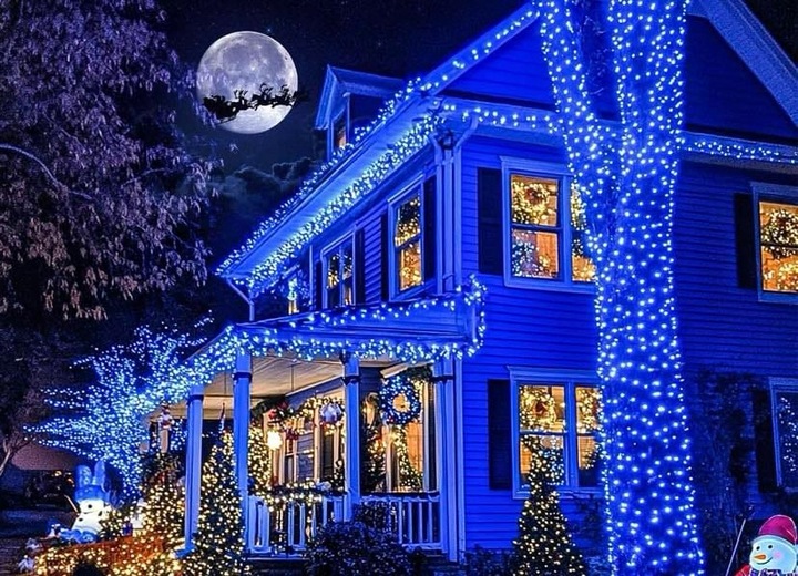 LAMPKI CHOINKOWE 1000 LED FLASH ZEWNĘTRZNE WEWNĘTRZNE ŚWIĘTA NIEBIESKIE