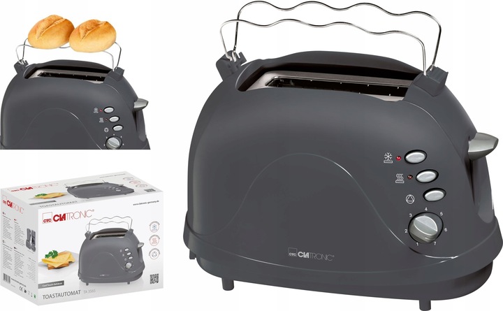 Toster na 2 kromki Clatronic TA 3565 Szary