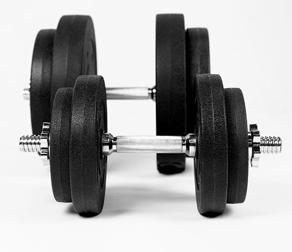 Gryfy do hantli Dumbbell Gryf Prosty Krótki Hantle 40cm 28mm 2szt. - Zipro
