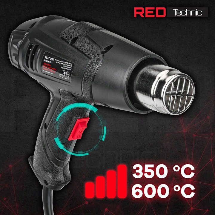 OPALARKA ELEKTRYCZNA Z REGULACJĄ 2 BIEGI +4 DYSZE MOCNA 600C 2000W 350/600C