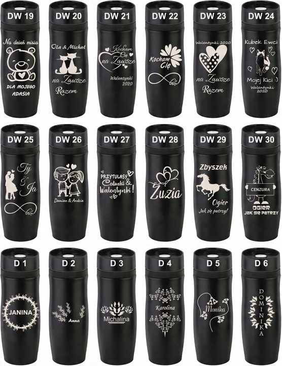 KUBEK TERMICZNY Z GRAWEREM Grawer PREZENT