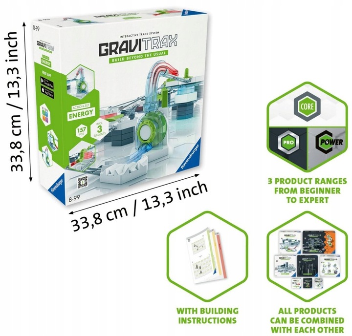 RAVENSBURGER 274826 GraviTrax Zestaw akcji Energy