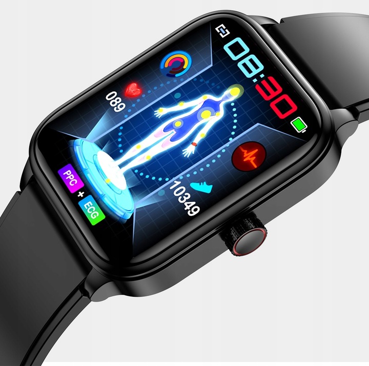 SMARTWATCH ZEGAREK TEMPERATURA CIAŁA POMIARU CUKRU GLUKOZA 3 PASKI HRV NFC