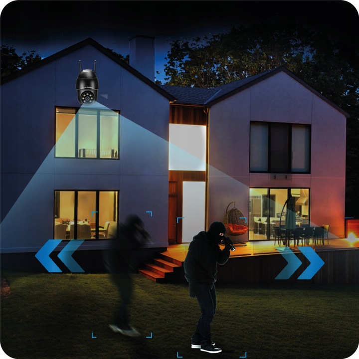 Kamera Zewnętrzna Obrotowa IP WIFI 5MPx 2880x1620 ZOOM x5 LUXTORN 2K