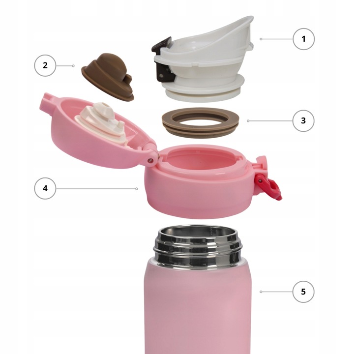 Kubek termiczny z ustnikiem termos podwójne ścianki Majestic Sport 450 ml