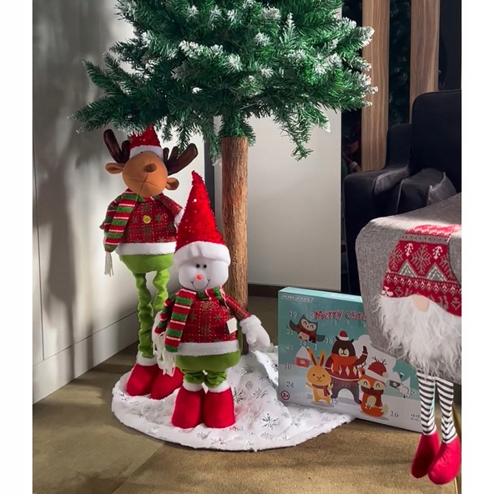 RENIFER SKRZAT TELESKOPOWY Świąteczny KRASNAL GNOM 95 cm 22329