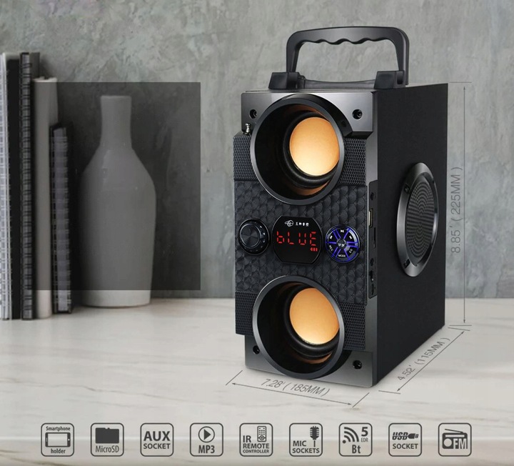 BEZPRZEWODOWY GŁOŚNIK BLUETOOTH MINI KOLUMNA RADIO