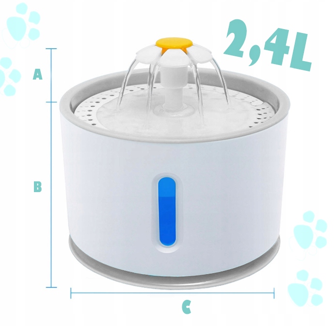 FONTANNA POIDEŁKO POIDŁO AUTOMATYCZNE MISKA WODNA ZWIERZĄT PSA KOTA 2.4L