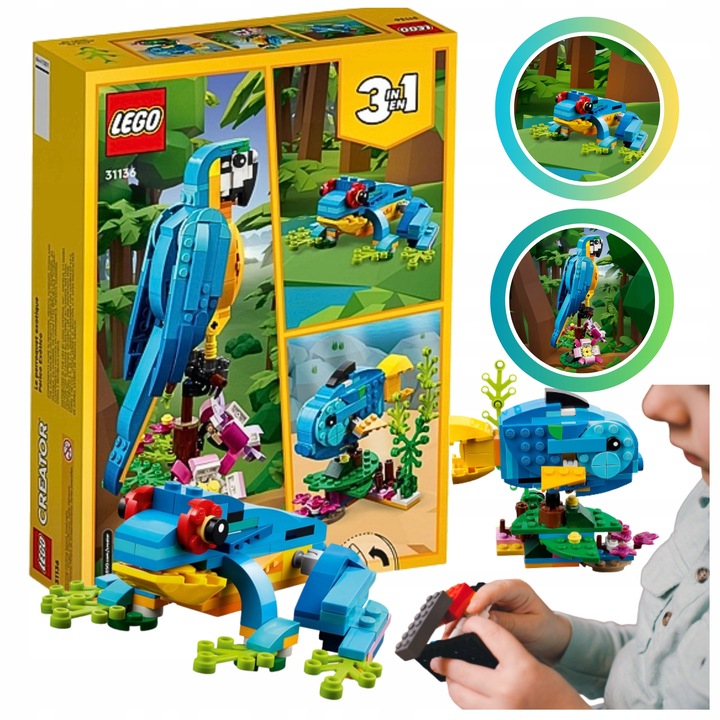 LEGO Creator 3 w 1 31136 Egzotyczna papuga 3w1