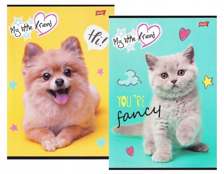 2 x MY LITTLE FRIEND ZESZYT A4/32 kratka z marginesem dla dziewczynki 8302