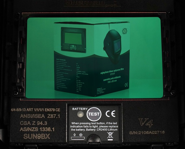 Przyłbica automatyczna MASKA samościemniająca SHERMAN V4 DO SPAWANIA MIG