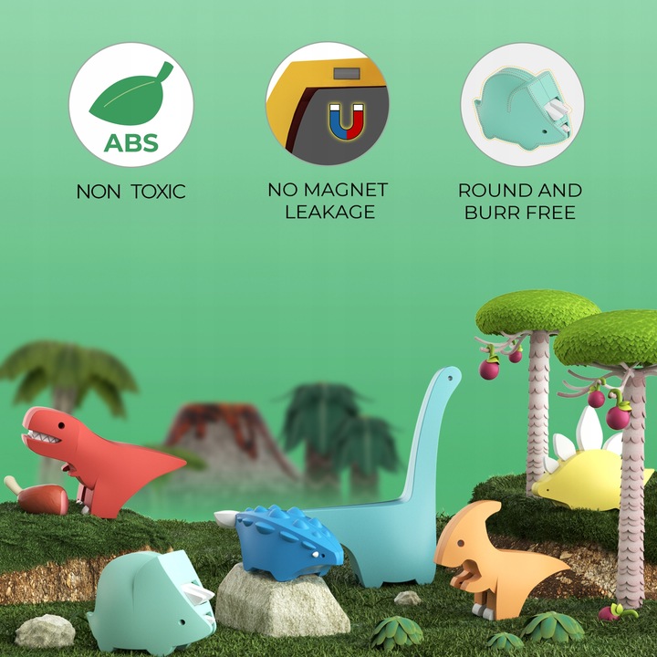Świat Dinozaurów HalfToys 5 magnetyrznych dino