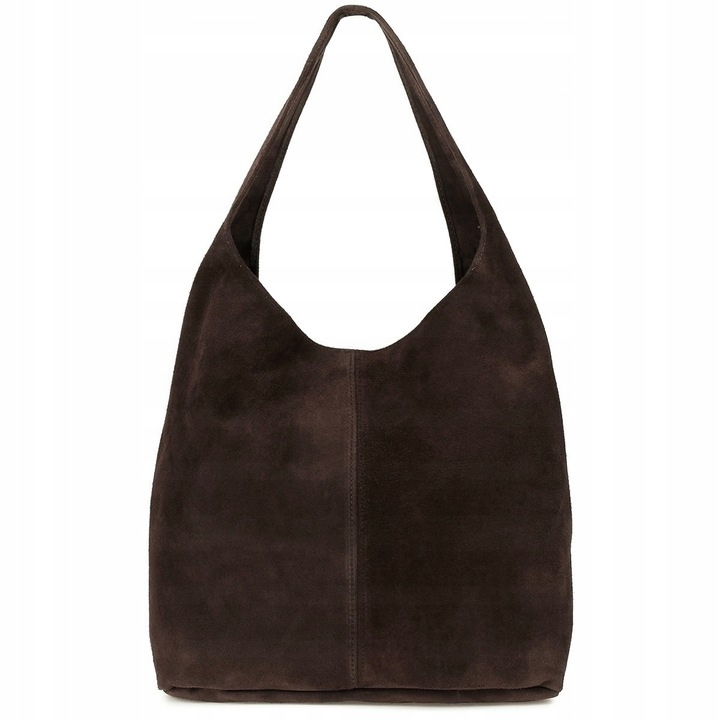 CZEKOLADOWA ZAMSZOWA TOREBKA WOREK BRĄZOWA TOREBKA ZAMSZ NATURALNY ZAMEK A4