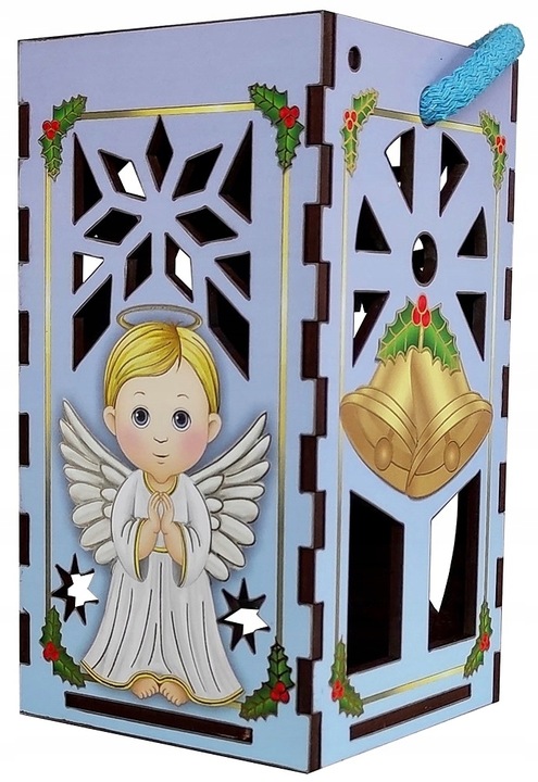 LAMPION ADWENTOWY NA RORATY ŚWIECĄCY LED NA BATERIE DLA DZIECI