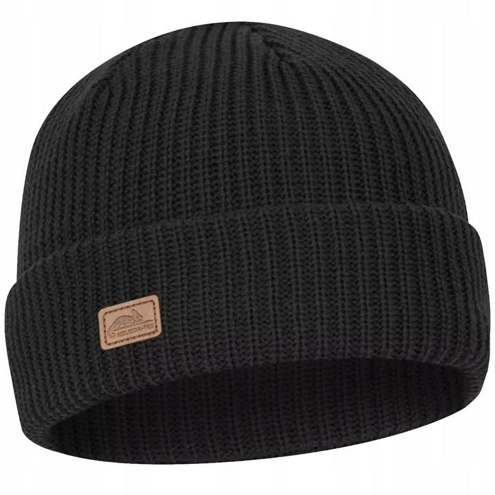 CZAPKA ZIMOWA WANDERER WEŁNA MERINO NA ZIMĘ BUSHCRAFT HELIKON CZARNA