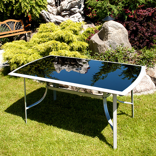 STÓŁ meble ogrodowe DUŻY 150x90 VERONA -CZARNY