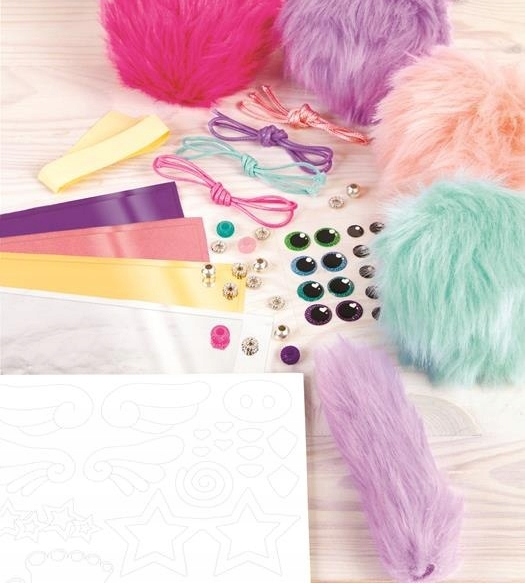 MAKE IT REAL zestaw kreatywny do tworzenia Puszystych Breloczków