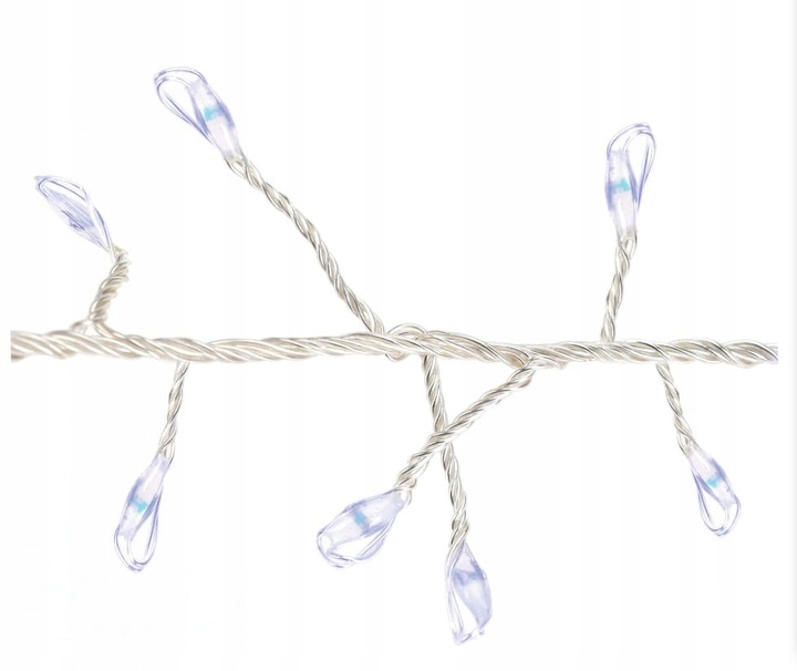 Lampki choinkowe 960 LED biały ciepły 9,6 metra CLUSTER RYŻ SREBRNY DRUCIK