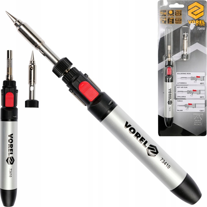 VOREL LUTOWNICA GAZOWA BUTAN OPALARKA PALNIK 3w1 70W 450-1300°C VOREL 73410