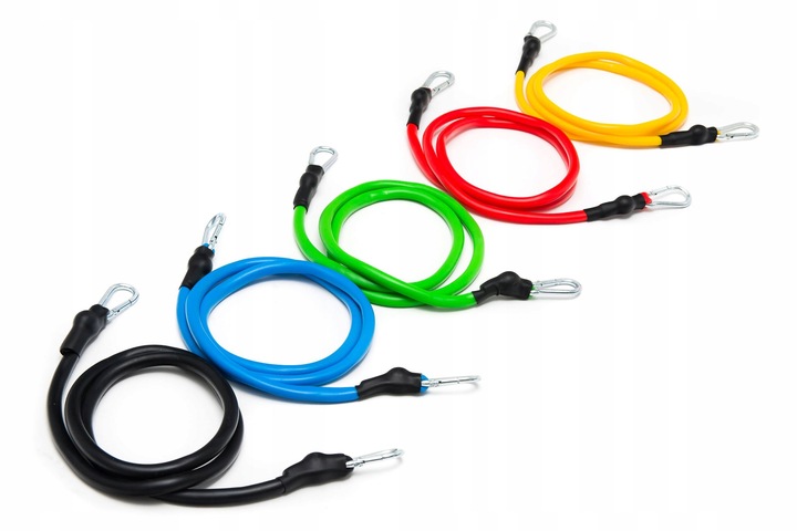 Zestaw 5 Gum Ekspanderów oporowych Taśm do ćwiczeń