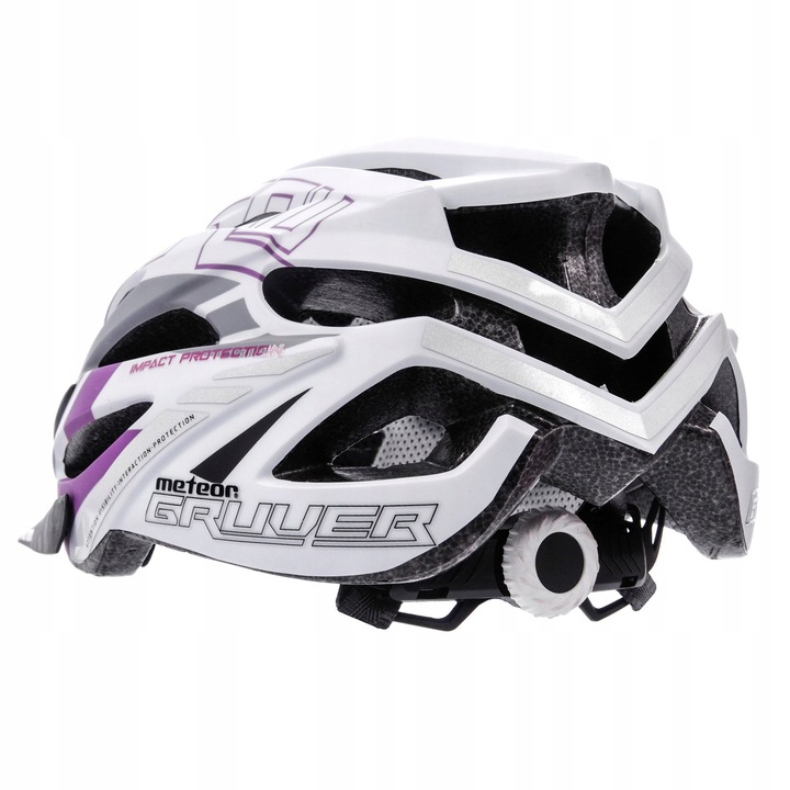 KASK ROWEROWY REGULOWANY METEOR GRUVER L 58-61cm siatka otwory wentylacyjne