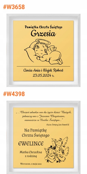 Złoty Medalik 585 z Łańcuszkiem na Chrzest Pamiątka Chrztu Grawer Gratis