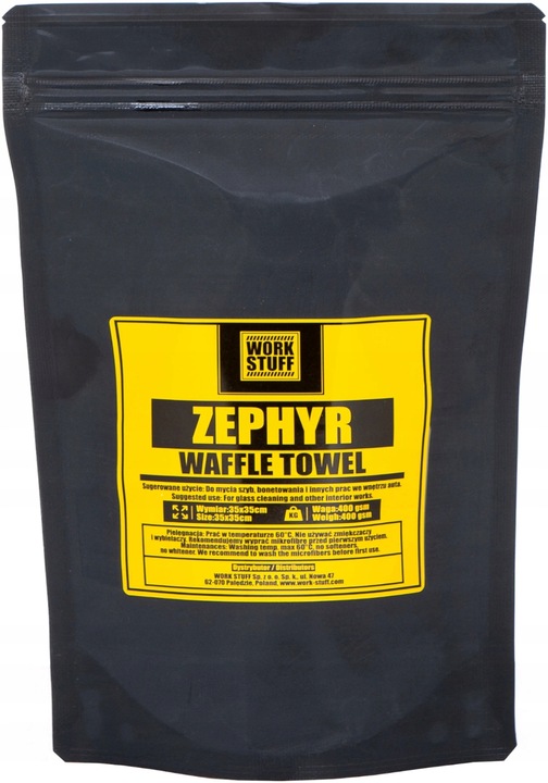 WORK STUFF ZEPHYR MIKROFIBRA WAFLOWA DO CZYSZCZENIA SZYB 35X35 CM