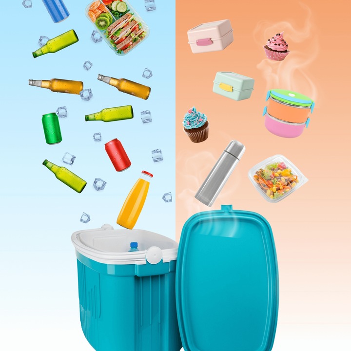 DUŻA LODÓWKA TURYSTYCZNA 42L na WKŁADY MROŻĄCE do AUTA kemping PODRÓŻY