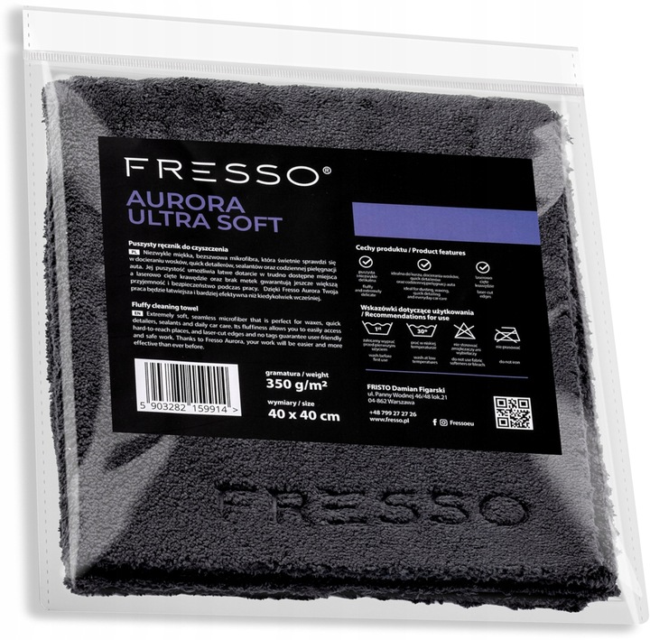 FRESSO AURORA ULTRA SOFT MIĘKKA MIKROFIBRA DO SAMOCHODU UNIWERSALNA 40X40CM