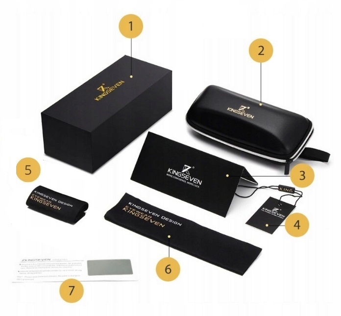 KingSeven Okulary przeciwsłoneczne pilotki